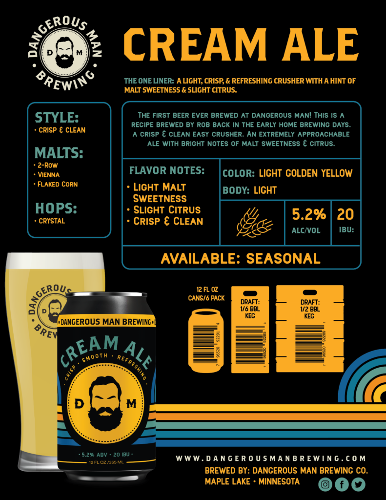 Cream Ale Sales Sheet