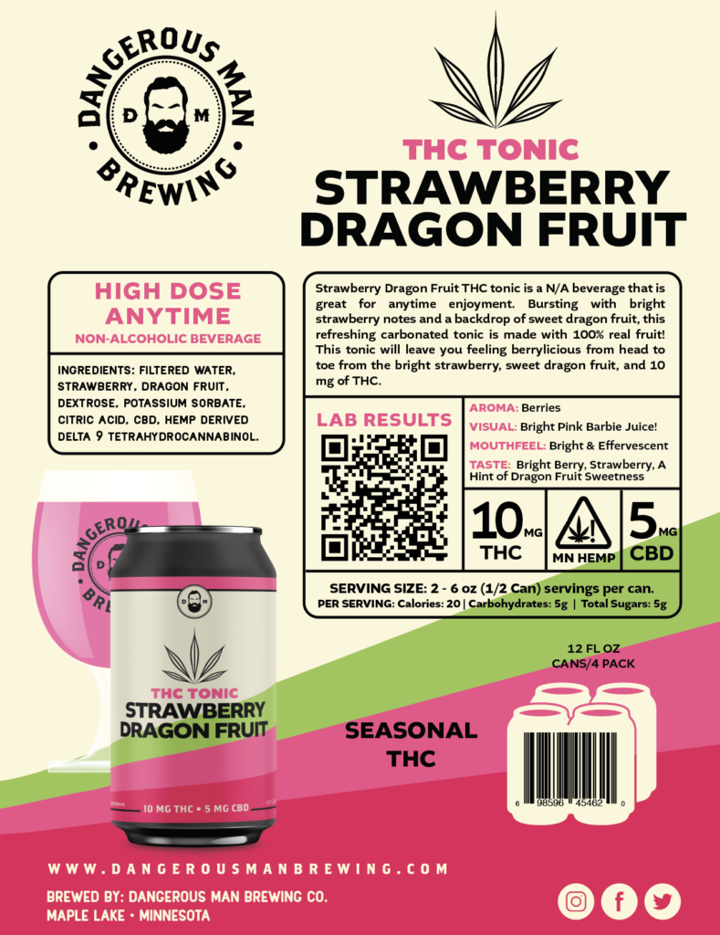 Strawberry Dragon Fruit THC Tonic Sales Sheer